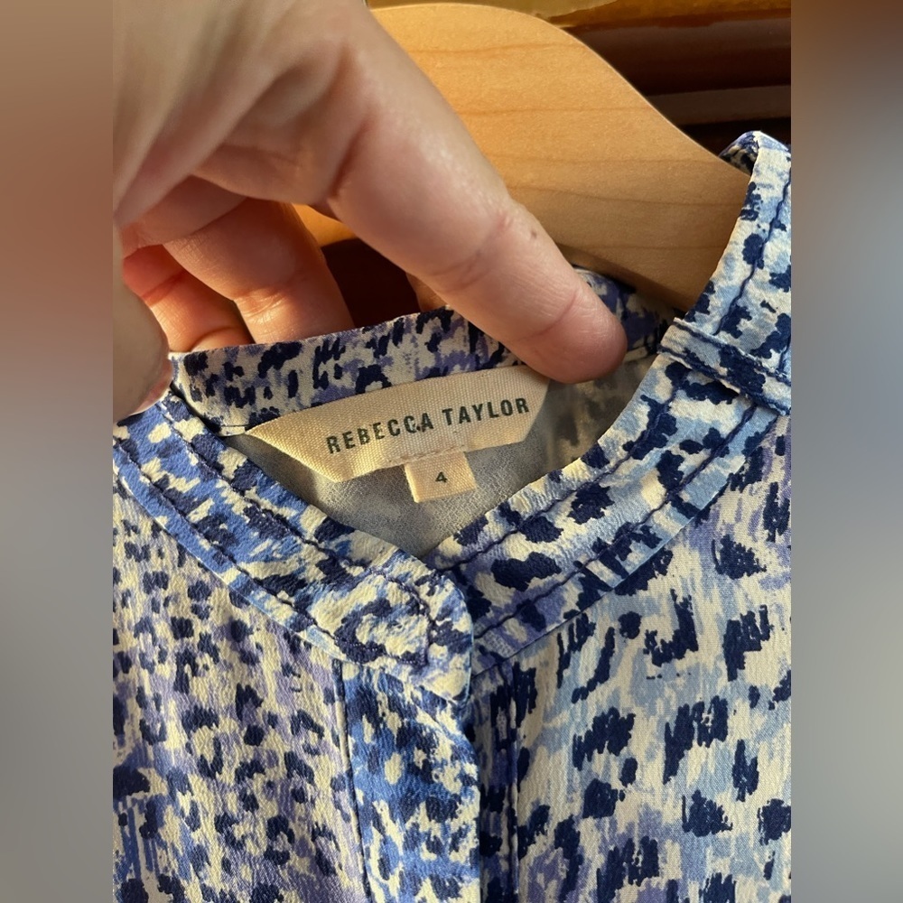 Rebecca Taylor cheetah blue romper - Picture 2 of 4